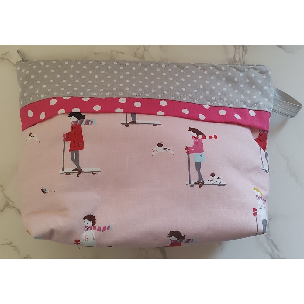New Handmade Make-Up Bag Zippered Lined Cosmetics Toiletries Clutch Bag B1